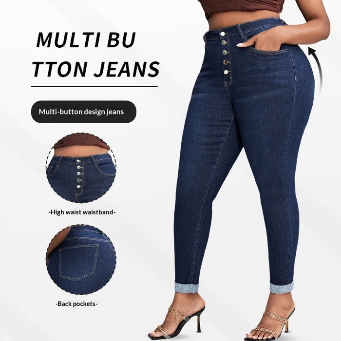 Plus-Size Cropped Skinny Jeans