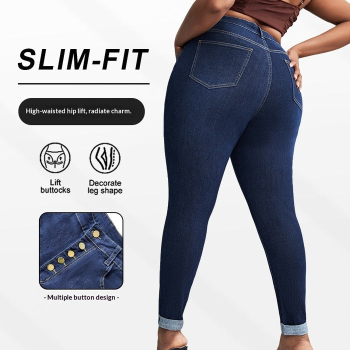 Plus-Size Cropped Skinny Jeans