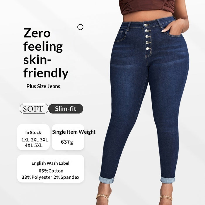 Plus-Size Cropped Skinny Jeans