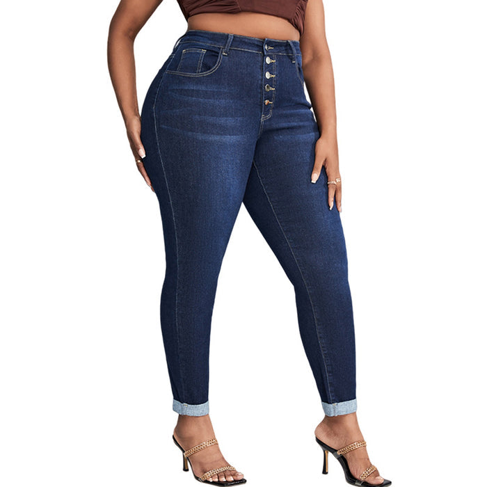 Plus-Size Cropped Skinny Jeans