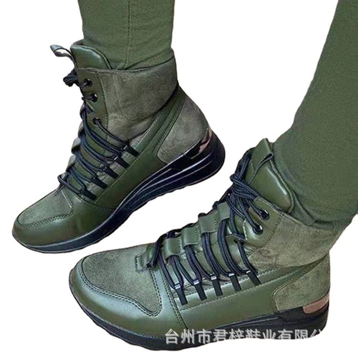 Plus Size Lace-Up Martin Boots
