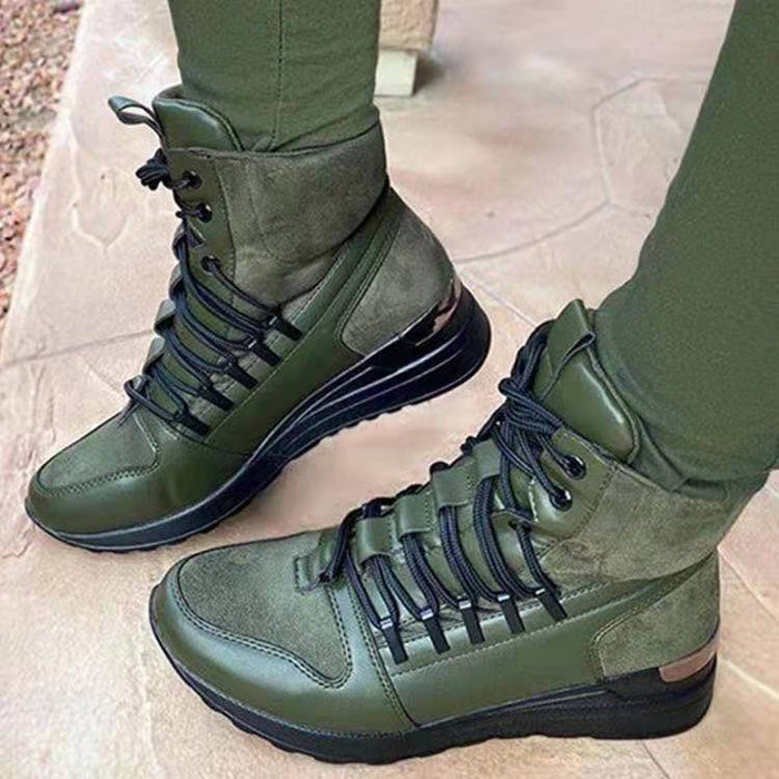 Plus Size Lace-Up Martin Boots