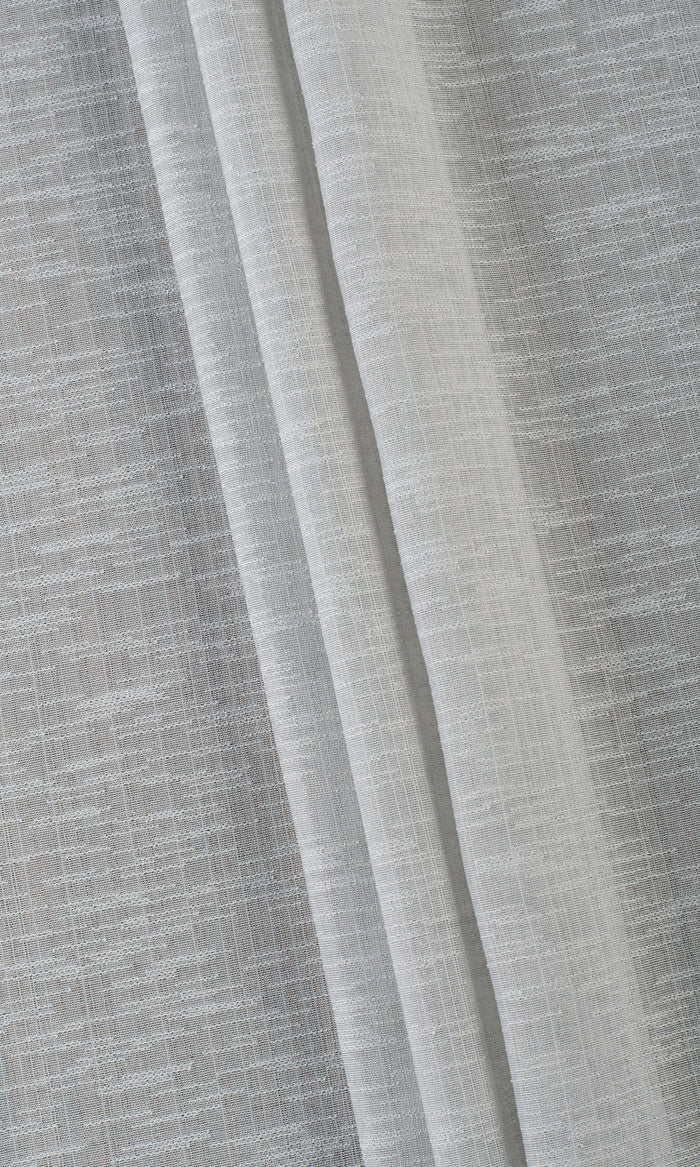Textured Sheer Home Textile Fabric Material By the Metre (Pale Gray)