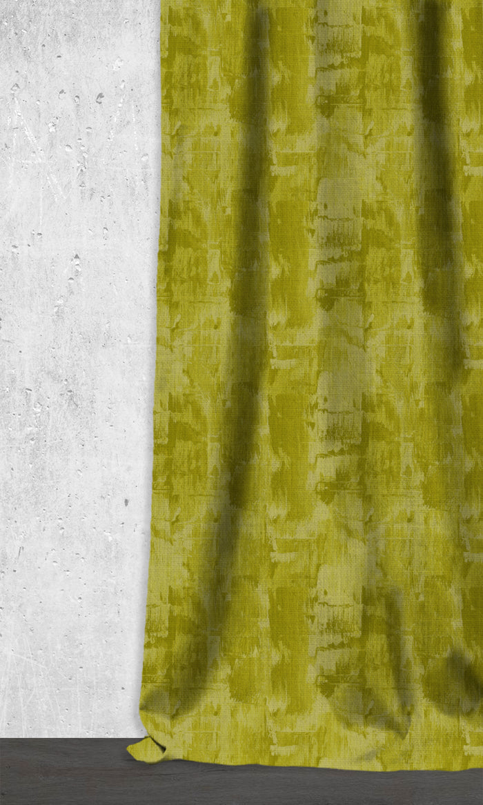 Watercolor Effect Striped Drapes for Living, Bedroom, Kitchen, Bathroom (Green/ Moss)