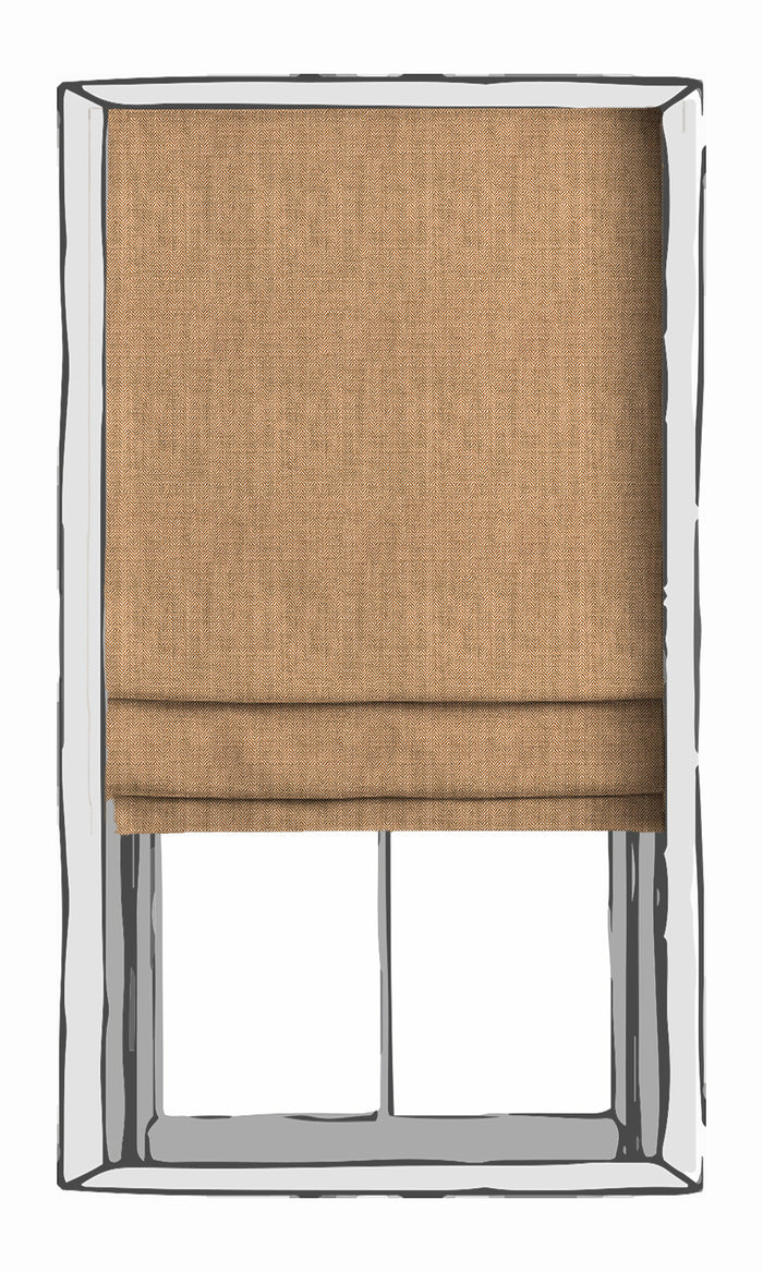 Herringbone Pinch Pleat, Rod Pocket, Eyelet Curtains (Orange/ White)