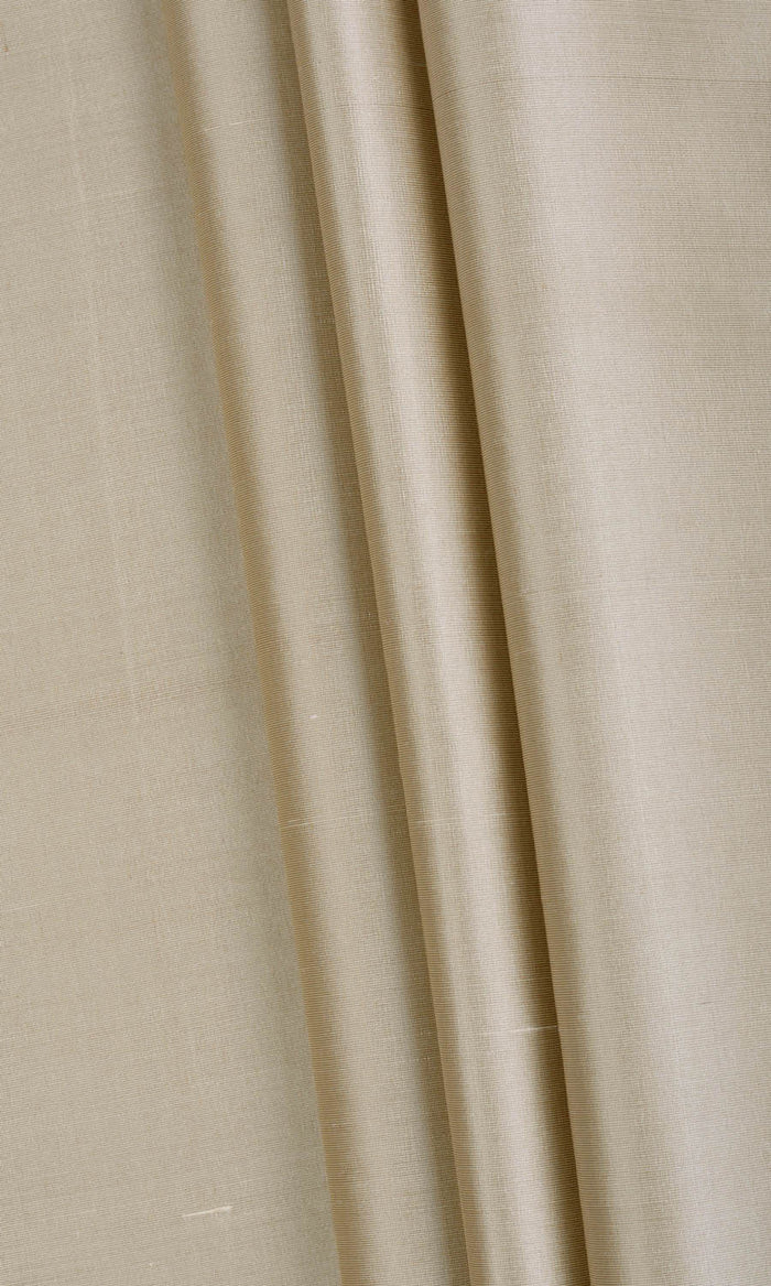 Shantung Silk Fabric Material By the Metre (Ecru/ Tan Brown)