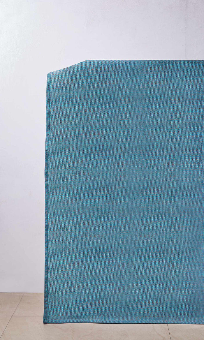 Cotton Curtain Panels for Living, Bedroom, Kitchen, Bathroom (Blue)