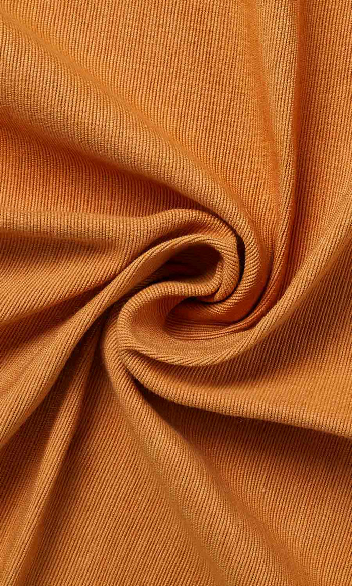Cotton Curtains for Living, Bedroom, Kitchen, Bathroom (Ochre Orange)