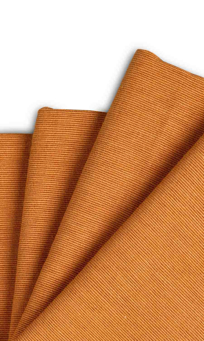 Cotton Pinch Pleat, Rod Pocket, Eyelet Curtains (Ochre Orange)