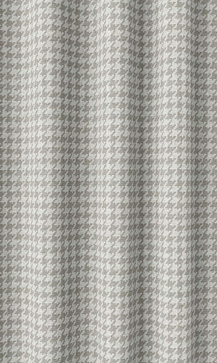 Houndstooth Print Curtains (Grey/ White)