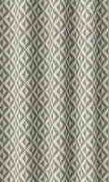 Geometric Print Drapes (Green/ White)