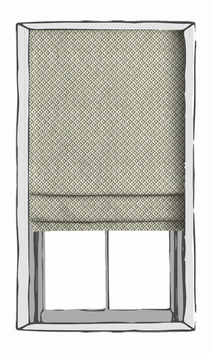 Geometric Print Drapes (Green/ White) Extra Long Short Wide