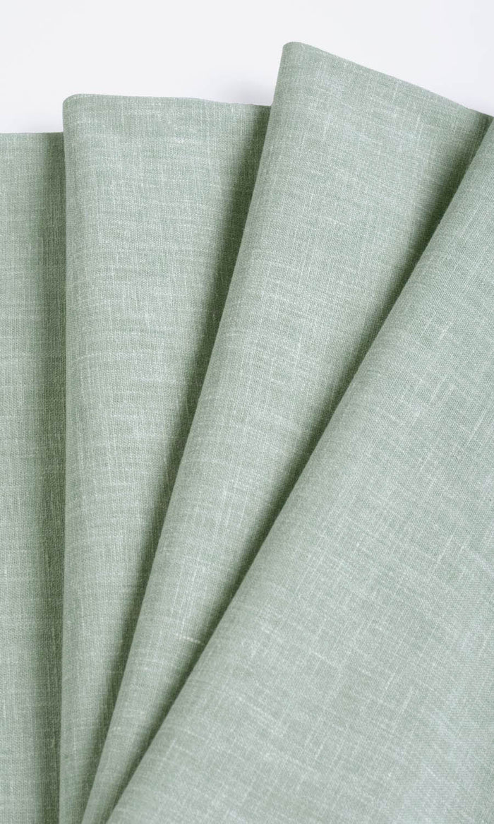 Poly-Cotton Blend Window Treatments Fabric By the Metre (Mint Blue/ Green)