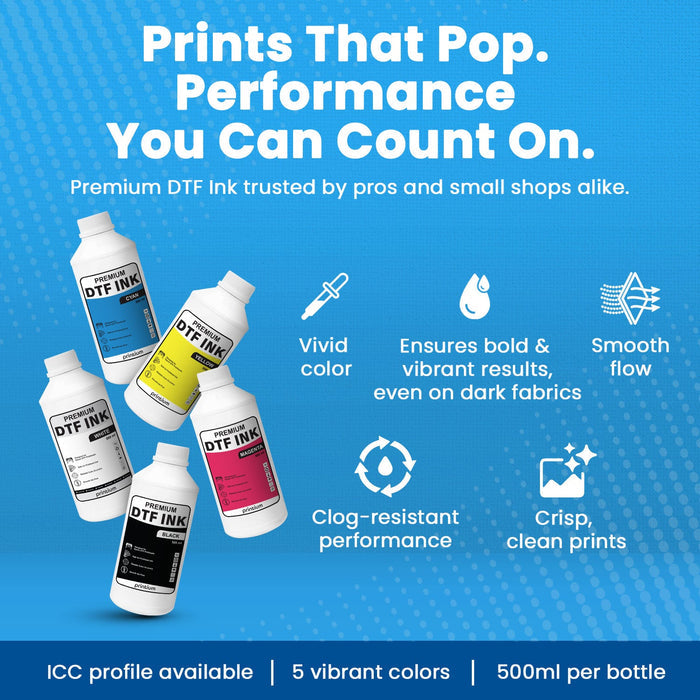 Premium DTF Ink - 500 ml (16.9 fl oz)