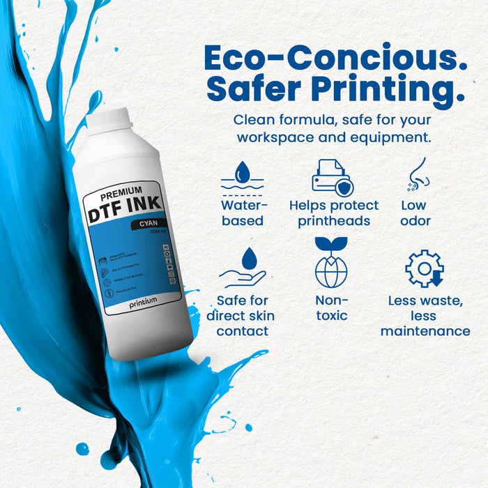 Premium DTF Ink - Cyan 1 Liter