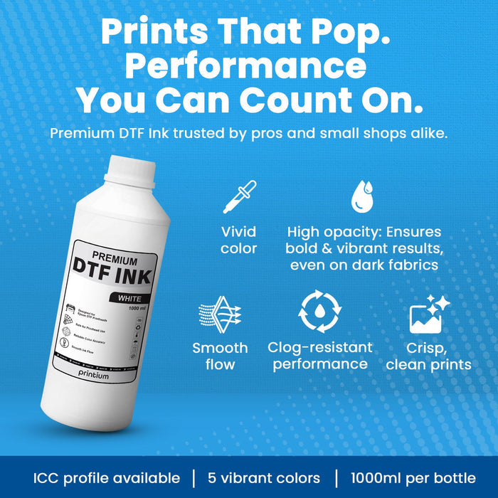 Premium DTF Ink - White 1 Liter