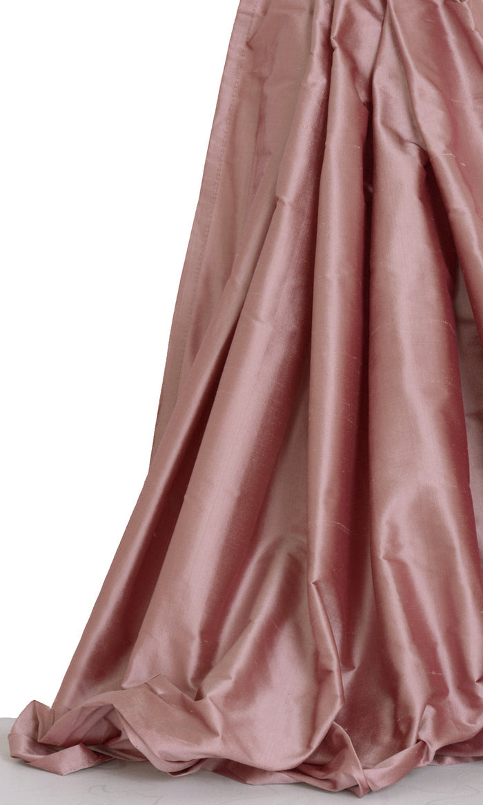 Shantung Silk Curtains for Living, Bedroom, Kitchen, Bathroom (Pink)
