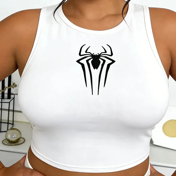 Printed Sleeveless Off-Shoulder Top