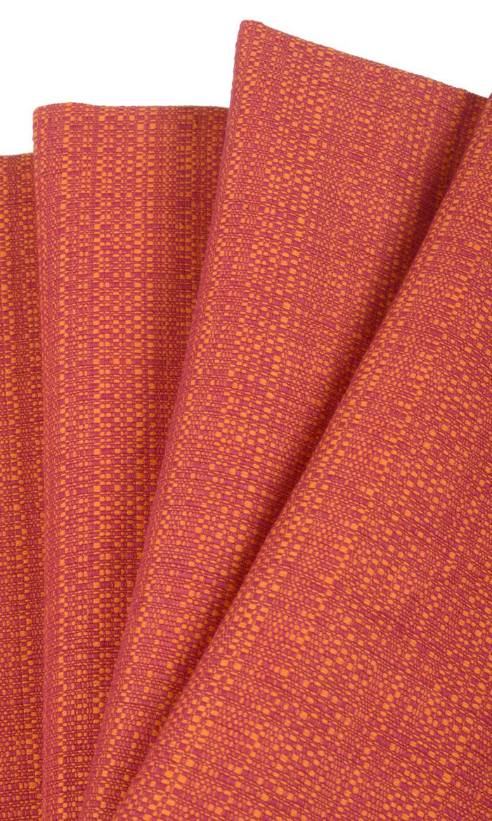 Cotton Window Treatments Fabric By the Metre (Orange Red)
