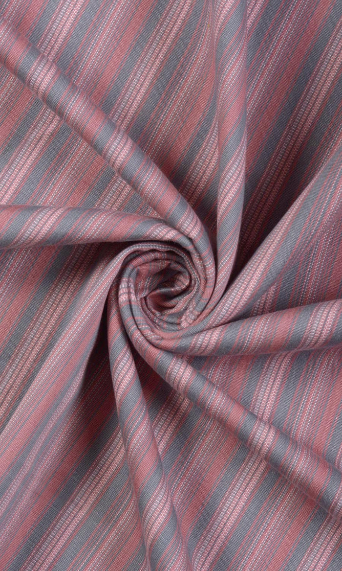 Cotton Fabric Material By the Metre (Pink/ Grey)