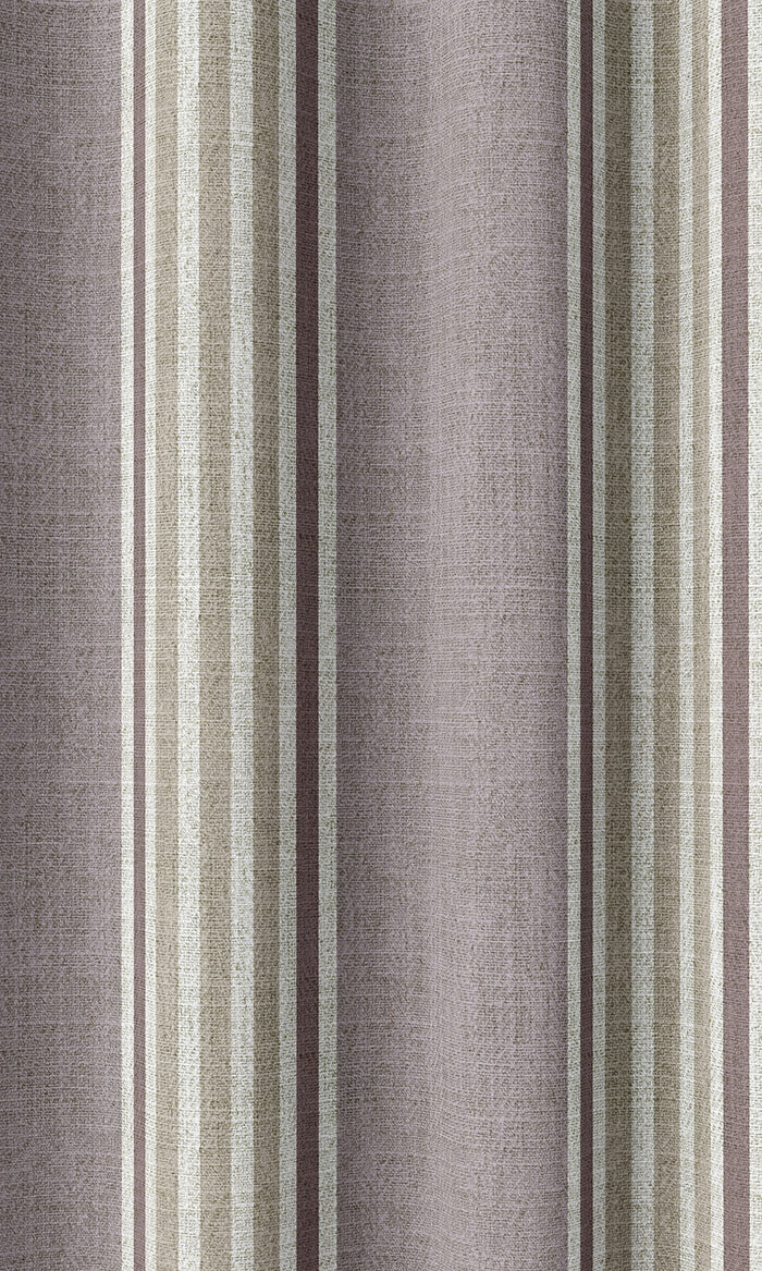 Striped Home Décor Fabric By the Metre (Mauve/ Beige/ Ivory)