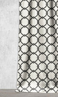 Print Home Décor Fabric By the Metre (Black/ Ivory)