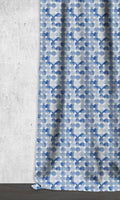 Polka Dot Home Décor Fabric By the Metre (Eggshell White/ Blue)