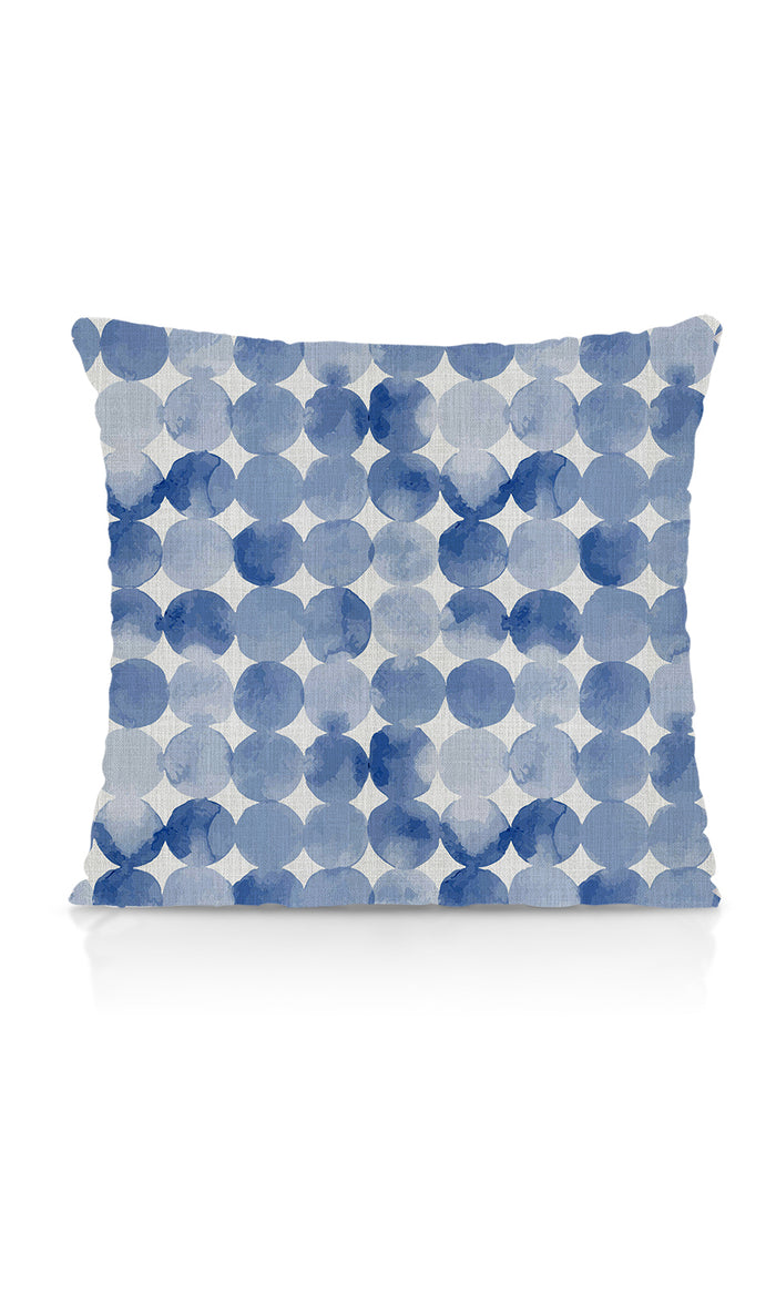 Polka Dot Home Textile Fabric Material By the Metre (Eggshell White/ Blue)