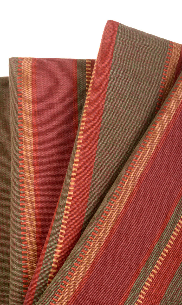 Cotton Curtains / Drapes / Window Drapery Panels (Red/ Green)