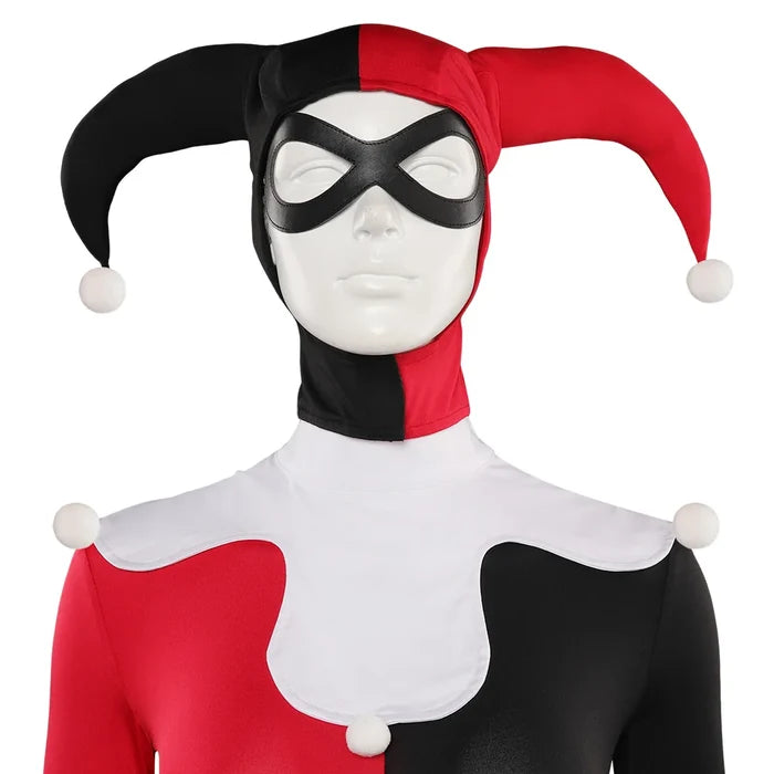 Quinzel Cosplay Jumpsuit 5-Piece Costume Set | Halloween & Carnival