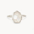 rainbow moonstone mood ring silver - sterling silver, rainbow moonstone