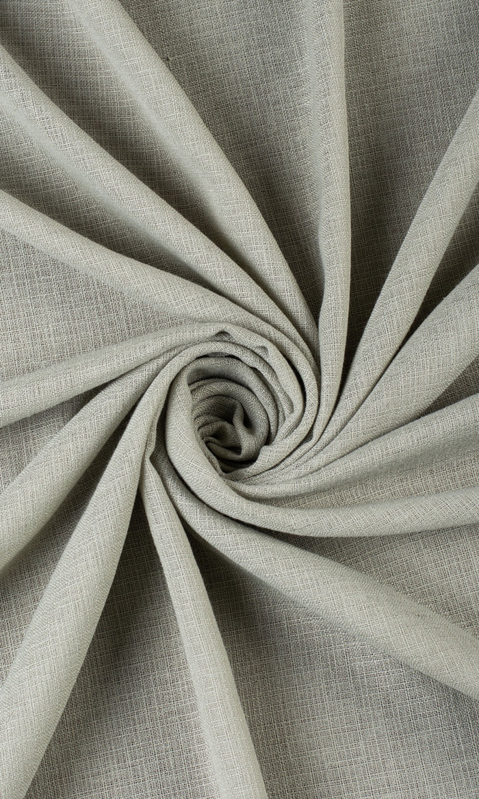 Textured Sheer Fabric Material By the Metre (Grey-Green)