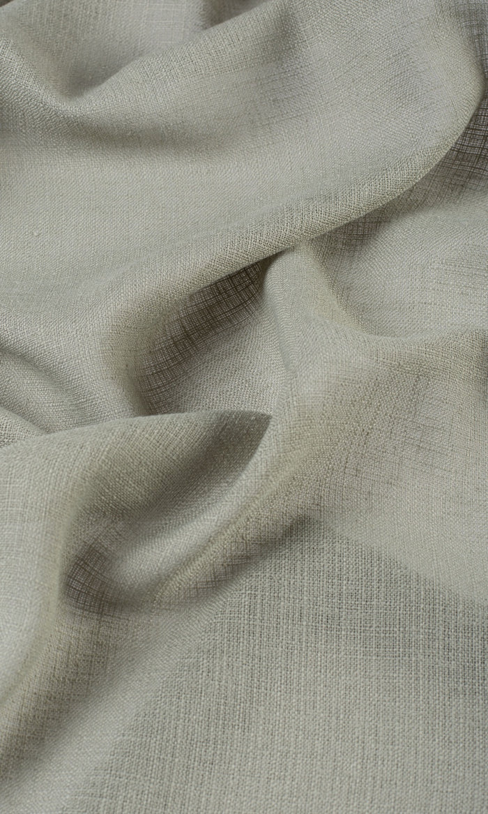 Textured Sheer Fabric By the Metre for Curtains & Drapes (Grey-Green)