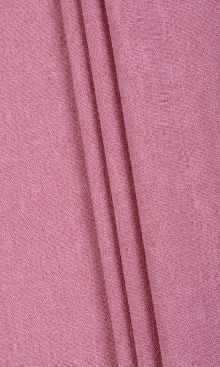 Linen-Blend Fabric By the Metre for Curtains & Drapes (Watermelon Pink)