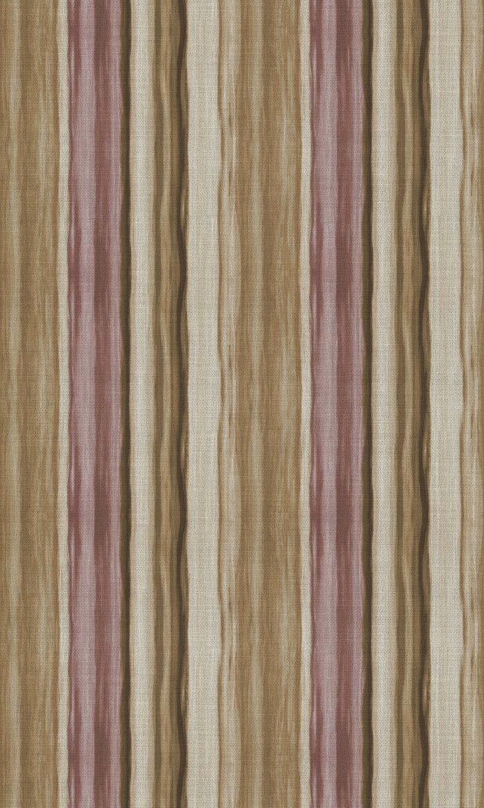 Watercolor Effect Striped Drapery (Pink/ Brown) Extra Long Short Wide