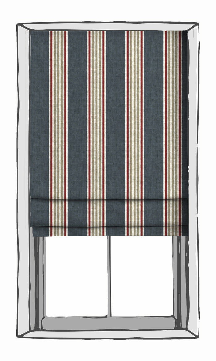 Modern Geometric Print Window Treatments Fabric By the Metre (Grey/ Red)