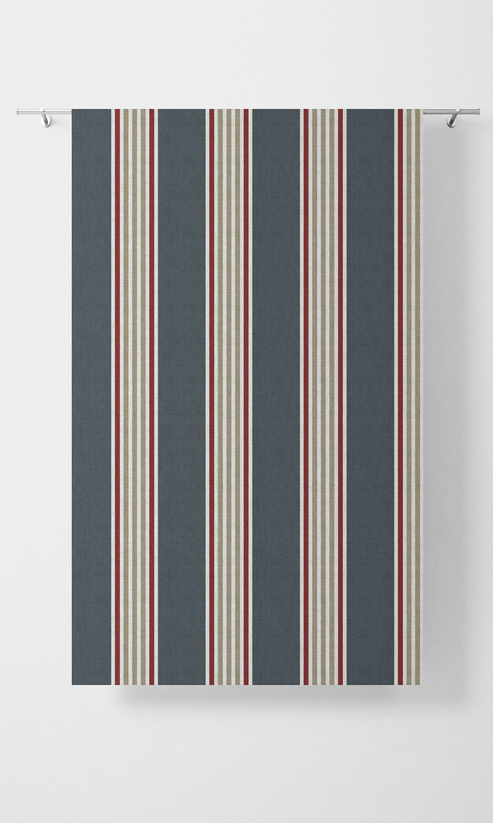 Modern Geometric Print Fabric Material By the Metre (Grey/ Red)