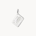 regina postcard charm - sterling silver