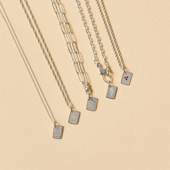 regina postcard charm - sterling silver