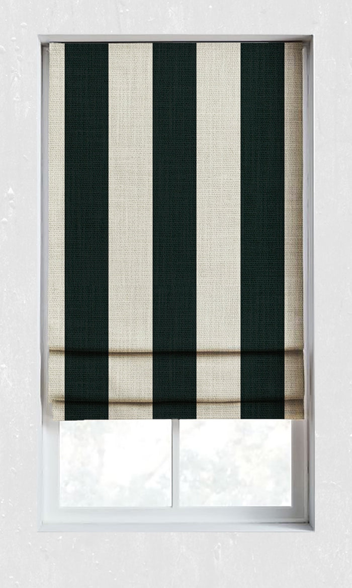 Geometrical Patterned Window Treatments Fabric By the Metre (Black/ Ivory)