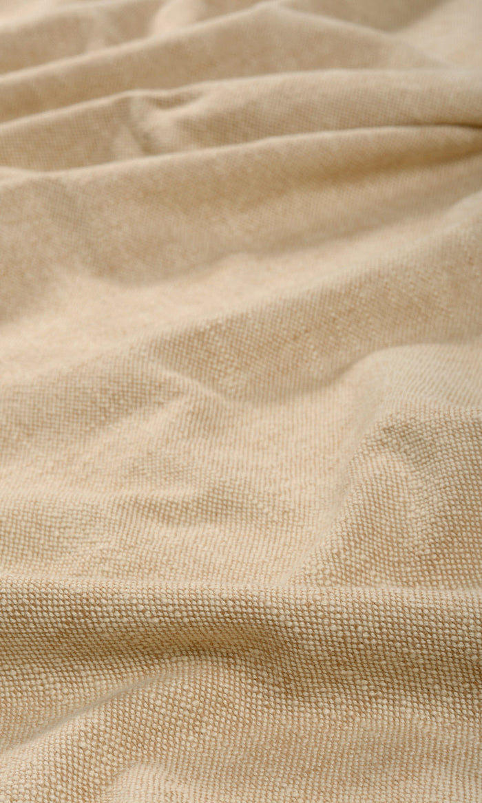 Plain Cotton Any Size Style Curtains (Pale Beige/ Tan Brown)
