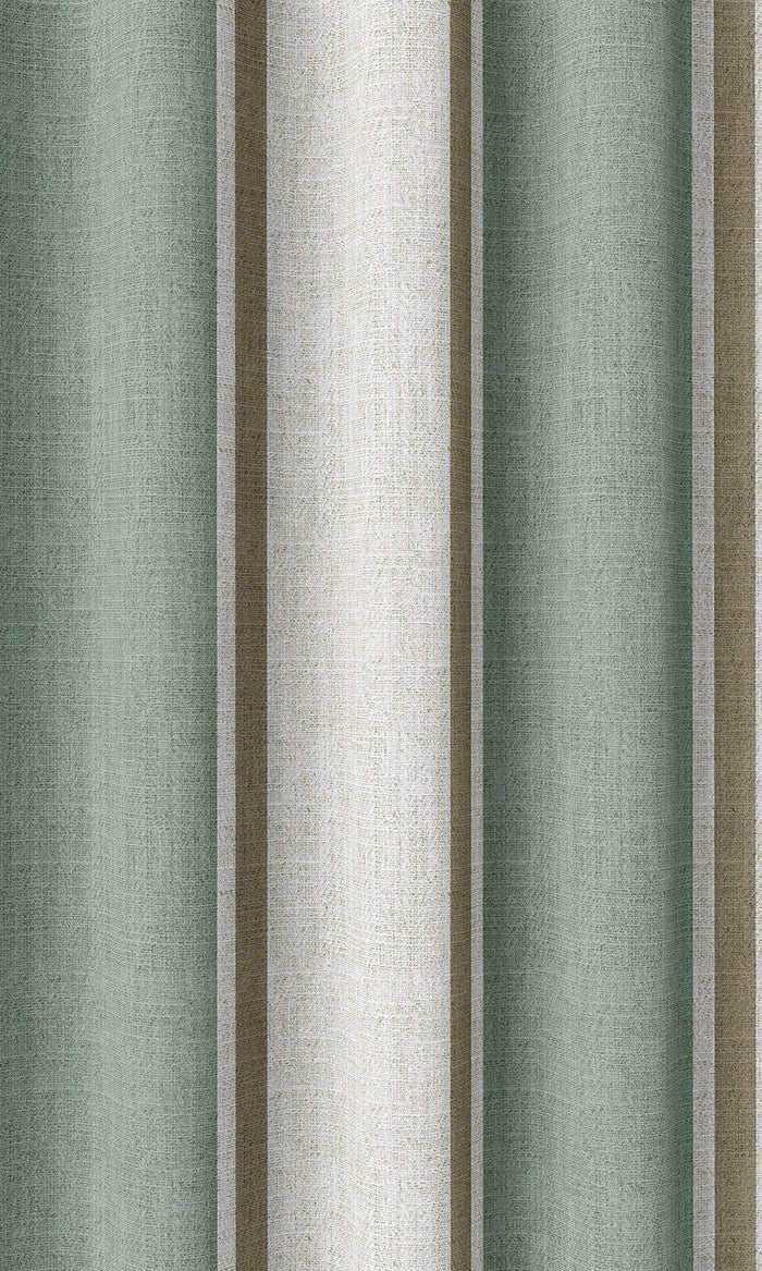 Striped Home Décor Fabric By the Metre (Blue/ Brown/ White)