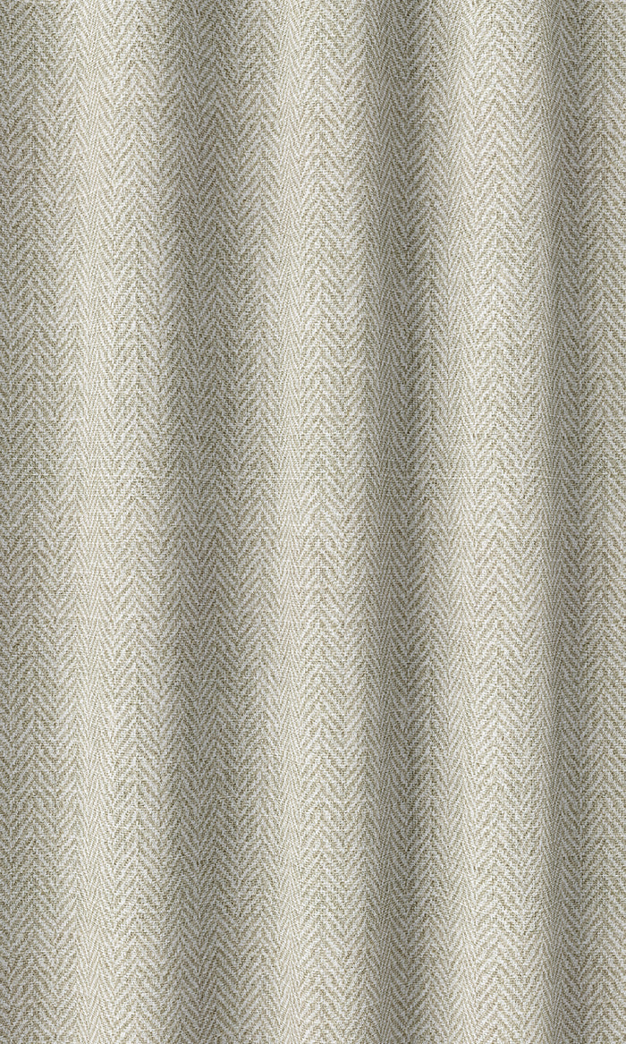 Herringbone Print Curtains (Beige/ White)