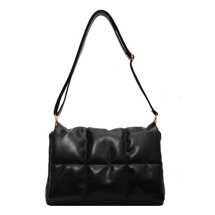 Retro Lingge Embroidery Large Capacity Cotton Tote Bag.