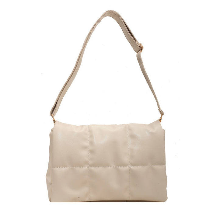 Retro Lingge Embroidery Large Capacity Cotton Tote Bag.