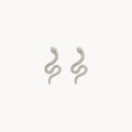 Revival Snake Earrings in sterling silver