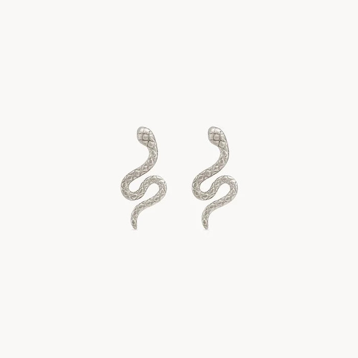Revival Snake Earrings in sterling silver