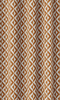 Geometric Print Home Décor Fabric By the Metre (Orange/ White)