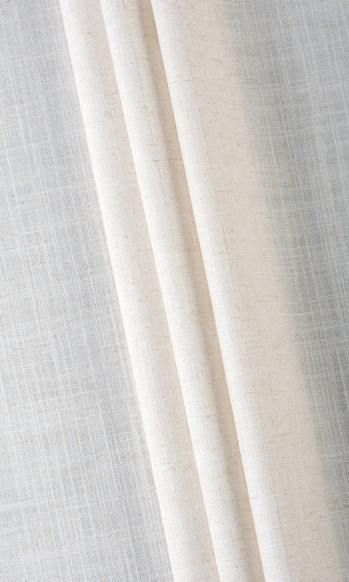 Plain Linen Blend Fabric Material By the Metre (Cream/ Ivory)