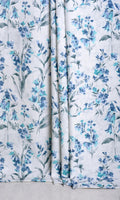 Floral Print Home Décor Fabric By the Metre (Blue/ Grey)